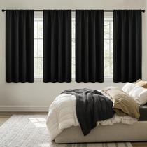 Cortinas MIULEE 4 Painéis Preto 160x160cm Térmicas