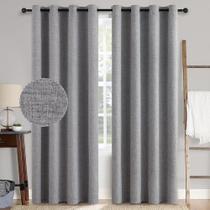 Cortinas MIULEE com textura de linho 100% Blackout Thermal 132x244cm