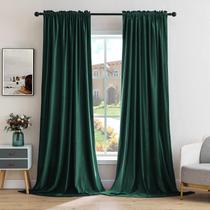 Cortinas MIULEE Dark Green Velvet 108 cm x 274 cm Conjunto de 2 Cortinas MIULEE Dark Green Velvet 108 cm x 274 cm Conjunto de 2
