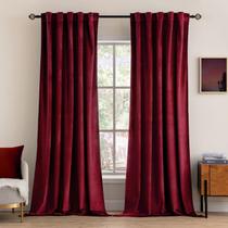 Cortinas MIULEE de Terciopelo Color Burdeos 265x274 cm 2 Paneles Cortinas MIULEE de Terciopelo Color Burdeos 265x274 cm 2 Paneles