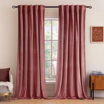 Cortinas MIULEE Velvet Blackout 213x213cm Dusty Rose Pink 2 painéis