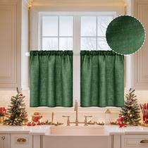 Cortinas MIULEE Verde Esmeralda de Linho 76x76 cm 2 painéis