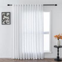 Cortinas MYSKY HOME brancas semitransparentes 100x213cm, mistura de algodão