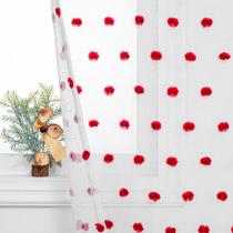 Cortinas MYSKY HOME Pom Pom Sheer 132x114 cm 2 painéis