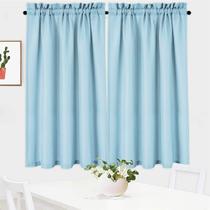Cortinas NANAN 76 cm x 114 cm Azul Acinzentado - Pacote com 2 Cortinas NANAN 76 cm x 114 cm Azul Acinzentado - Pacote com 2