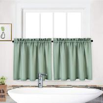 Cortinas NANAN Waffle Texturizada Impermeável 76x76 cm Verde Sálvia Cortinas NANAN Waffle Texturizada Impermeável 76x76 cm Verde Sálvia