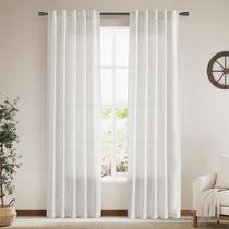 Cortinas Nanspring Cream Linen 213 cm de comprimento 2 painéis 40x213cm Cortinas Nanspring Cream Linen 213 cm de comprimento 2 painéis 40x213cm