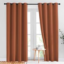Cortinas NICETOWN Burnt Orange com isolamento térmico 213x213cm 2P Cortinas NICETOWN Burnt Orange com isolamento térmico 213x213cm 2P