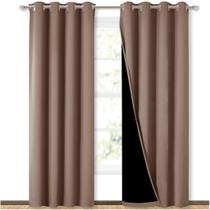 Cortinas NICETOWN Cold Blocking 100% Blackout Thermal Cappuccino
