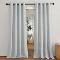 Cortinas NICETOWN de Linho Cinza Claro - 2 Peças (132cm x 213cm)