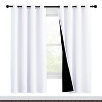 Cortinas NICETOWN White Blackout 183 cm de comprimento 100% Blackout