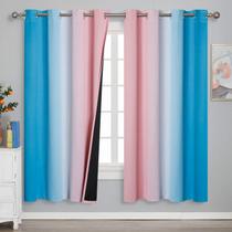 Cortinas Opacas Estelar Textiler Ombre Rosa/Azul 180x183 cm Cortinas Opacas Estelar Textiler Ombre Rosa/Azul 180x183 cm