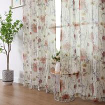 Cortinas OWENIE Crushed Semi Sheer 183 cm de comprimento, 2 painéis