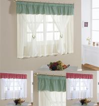 cortinas para cozinha moderna 2 metros curtinas elegante com forro em voal lindo