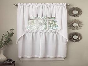 Cortinas para Cozinha Sweet Home Collection - Opacas, em Rib Cord Branco