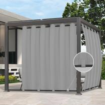 Cortinas para Exterior Fácil de Usar e Impermeables 280x275 cm Gris Claro Cortinas para Exterior Fácil de Usar e Impermeables 280x275 cm Gris Claro