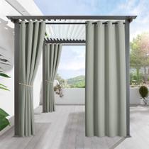 Cortinas para Exterior RYB HOME Impermeables Blackout UV 52x240cm Verde Marino