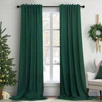 Cortinas Pitalk 274 cm de comprimento e 2 painéis de linho semitransparente Cortinas Pitalk 274 cm de comprimento e 2 painéis de linho semitransparente