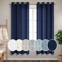 Cortinas Pitalk azul marinho, painel isolante semitransparente de 183 cm