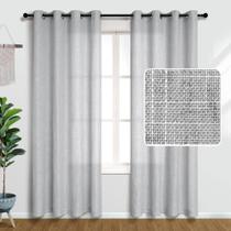 Cortinas Pitalk Light Grey Linen 214 cm de comprimento 2 painéis 84L Cortinas Pitalk Light Grey Linen 214 cm de comprimento 2 painéis 84L