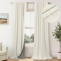 Cortinas Pitalk personalizadas de linho sintético Blackout 220x218cm 2 painéis Cortinas Pitalk personalizadas de linho sintético Blackout 220x218cm 2 painéis
