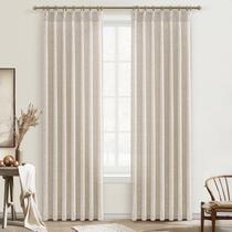 Cortinas plissadas, plissadas, plissadas, semitransparentes, 213 cm, bege Cortinas plissadas, plissadas, plissadas, semitransparentes, 213 cm, bege
