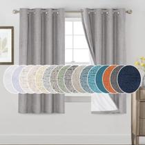 Cortinas Prince Deco Blackout 160 cm x 160 cm cinza claro 2 painéis Cortinas Prince Deco Blackout 160 cm x 160 cm cinza claro 2 painéis