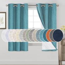 Cortinas Prince Deco Blackout Linen 42x64 cm brancas