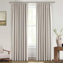 Cortinas QJmyDeco, 218 cm de comprimento, linho, 100% blackout, 2 painéis