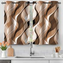 Cortinas Ruelvth Brown Kitchen Blackout 66x91cm 2 painéis Cortinas Ruelvth Brown Kitchen Blackout 66x91cm 2 painéis