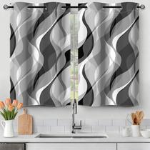 Cortinas Ruelvth Grey Blackout 66x115cm para cozinha com 2 painéis Cortinas Ruelvth Grey Blackout 66x115cm para cozinha com 2 painéis