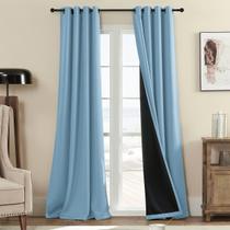 Cortinas Rutterllow 100% Blackout Haze Blue 132x213cm (2 painéis)