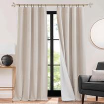 Cortinas RYB HOME 3 em 1 à prova de som Blackout Insulation Taupe