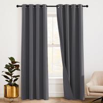 Cortinas RYB HOME 3 em 1 à prova de som Blackout Thermal Grey 132x260cm Cortinas RYB HOME 3 em 1 à prova de som Blackout Thermal Grey 132x260cm