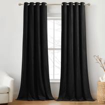 Cortinas RYB HOME Black Velvet 244cm x 244cm (1 par)