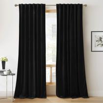 Cortinas RYB HOME Black Velvet Blackout 213x213cm 2 painéis