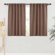 Cortinas RYB HOME Blackout 42x45cm Mocha Poliéster 2 painéis