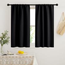 Cortinas RYB HOME Blackout Black Short 45x115cm 2 painéis