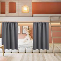 Cortinas RYB HOME Blackout Grey 86x91cm para sala de estar, 2 peças