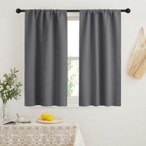 Cortinas RYB HOME Blackout Privacy Grey 74x115cm Conjunto de 2