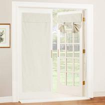 Cortinas RYB HOME Glass Door Natural Linen 100% Blackout Ivory