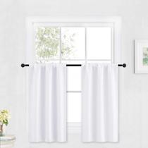 Cortinas RYB HOME Kitchen White 76x76cm Privacy Thermal Set 2 Cortinas RYB HOME Kitchen White 76x76cm Privacy Thermal Set 2