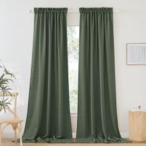 Cortinas RYB HOME Linen Sheer Green 260 cm x 260 cm (2 painéis)