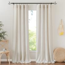 Cortinas RYB HOME Linen Sheer Linen Blended Line 130x240cm 2 peças