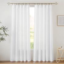 Cortinas RYB HOME Linen Texturizado Blend Sheer White 178x213cm