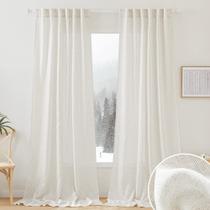 Cortinas RYB HOME: mistura de linho e linho, semitransparentes, 108x270cm, 2 painéis