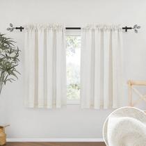 Cortinas RYB HOME, mistura de linho e linho, semitransparentes, 130 x 115 cm, 2 unidades Cortinas RYB HOME, mistura de linho e linho, semitransparentes, 130 x 115 cm, 2 unidades