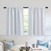Cortinas RYB HOME Room Darkening 2 painéis 42x30cm branco acinzentado