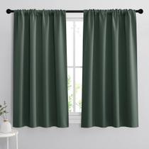 Cortinas RYB HOME Room Darkening 45 cm de comprimento verde escuro x2