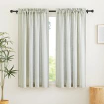 Cortinas RYB HOME semi transparentes para armário de cozinha L 132 x L 114 cm